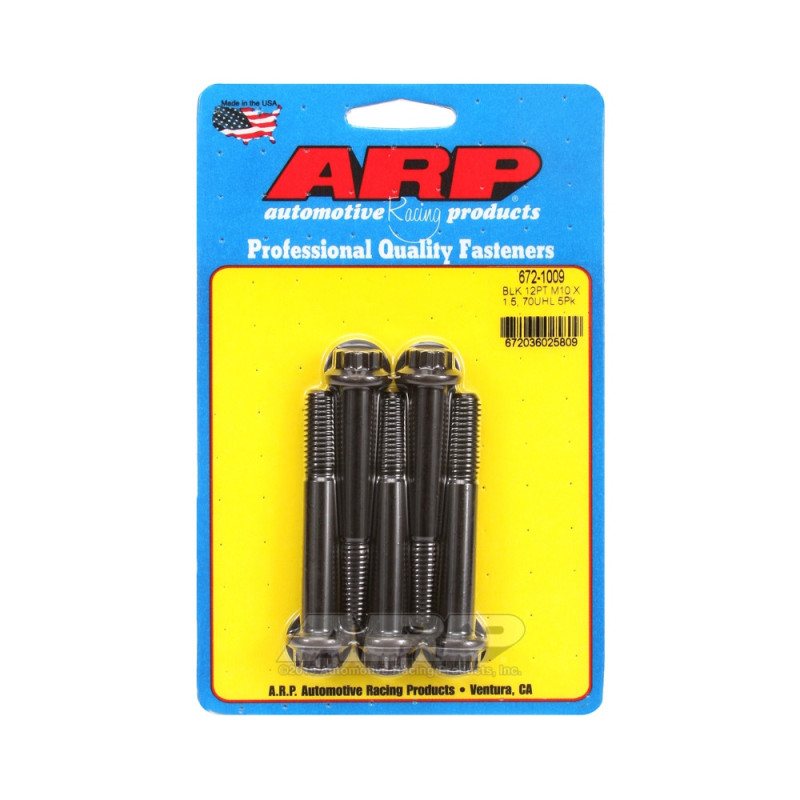 Șuruburi și piulițe universale ARP M10 x 1,50 – Oxid negru, 12 capete, x5 - ARP-672-1009 - 672-1009 - 3666618196725